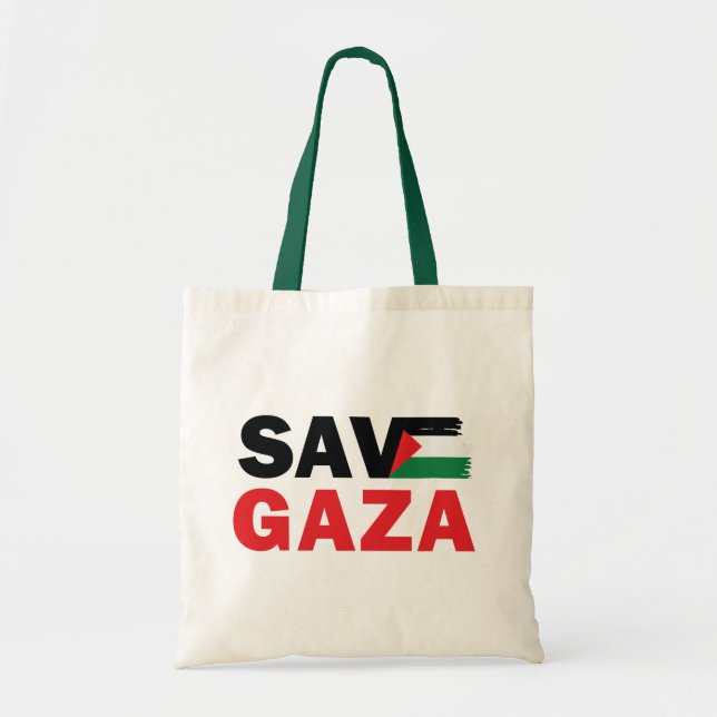 Bolso De Tela Guardar GAZA con la bandera palestina personalizad (Frente)