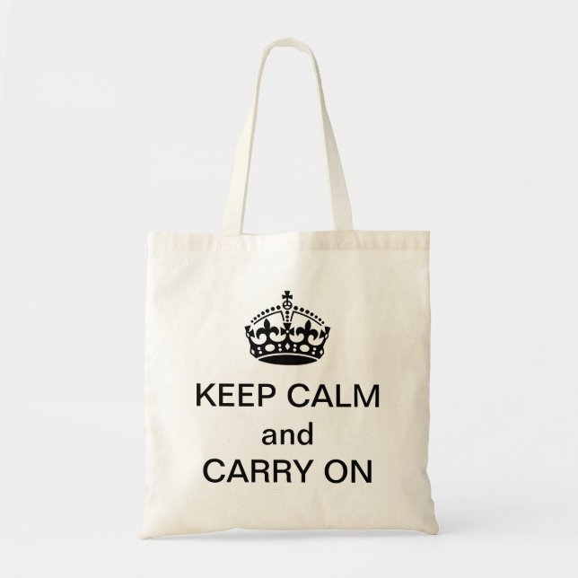 BOLSO DE TELA GUARDE EL TOTE TRANQUILO (Frente)