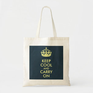Bolso De Tela Guarde Guay y continúe el papel de Kraft azul