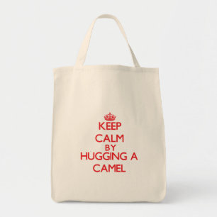 Bolso De Tela Guarde la calma abrazando un camello
