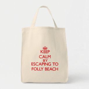 Bolso De Tela Guarde la calma escapándose a la playa al sur
