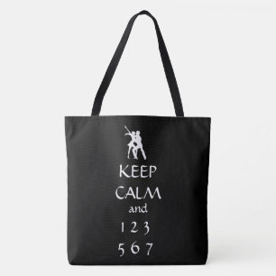 Bolso De Tela Guarde la calma y 123 567