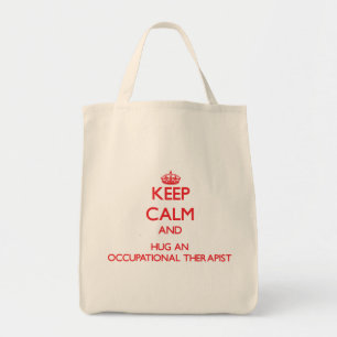 Bolso De Tela Guarde la calma y abrace a un terapeuta
