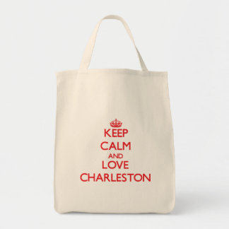 Bolso De Tela Guarde la calma y ame Charleston