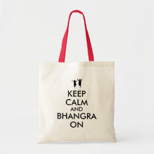 Bolso De Tela Guarde la calma y Bhangra en personalizable del