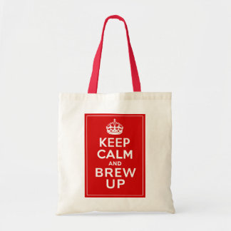 Bolso De Tela Guarde la calma y el Brew encima de la diversión