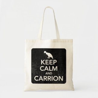 Bolso De Tela Guarde la calma y el tote del Carrion
