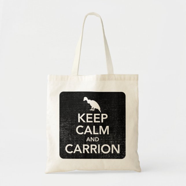 Bolso De Tela Guarde la calma y el tote del Carrion (Frente)