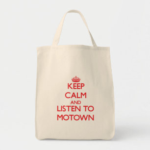 Bolso De Tela Guarde la calma y escuche MOTOWN