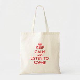 Bolso De Tela Guarde la calma y escuche Sophie