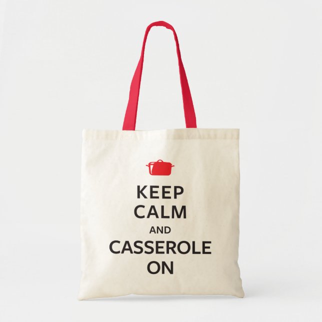 Bolso De Tela Guarde la calma y la cazuela encendido (Frente)