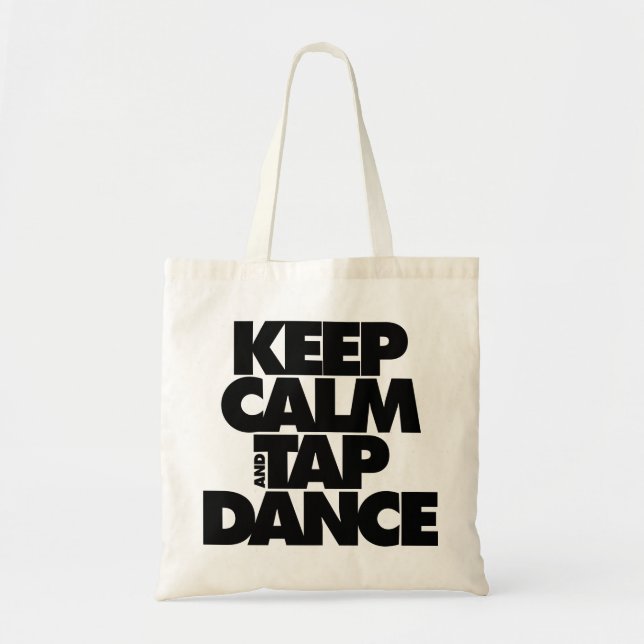 Bolso De Tela Guarde la calma y la danza de golpecito (Frente)