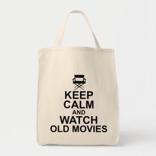 Bolso De Tela Guarde la calma y mire las viejas películas