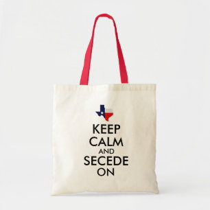 Bolso De Tela Guarde la calma y Secede en el tote