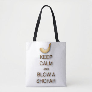 Bolso De Tela Guarde la calma y sople un shofar por todo el