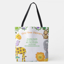 Bolso De Tela Guardería infantil Jungla de negocios con animales