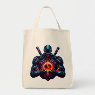 Bolso De Tela Guardián Cósmico Cibernético Abstracto Robot Futur