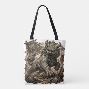 Bolso De Tela Guardián de piedra mítico Fantasía Pegatina