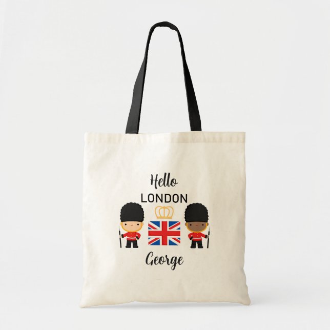 Bolso De Tela Guardias de Londres Nombre de la Piel Mixta Inglat (Frente)