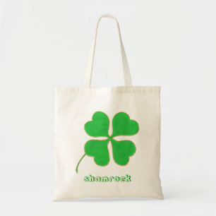 Bolso De Tela Guarnecido de puntos dorados de Shamrock verde, bo