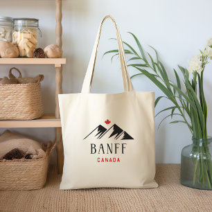 Bolso De Tela Guay Banff Canada Mountains Maple Leaf color claro