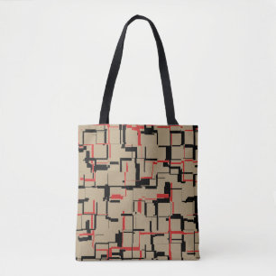Bolso De Tela GUAY Beige Red Black