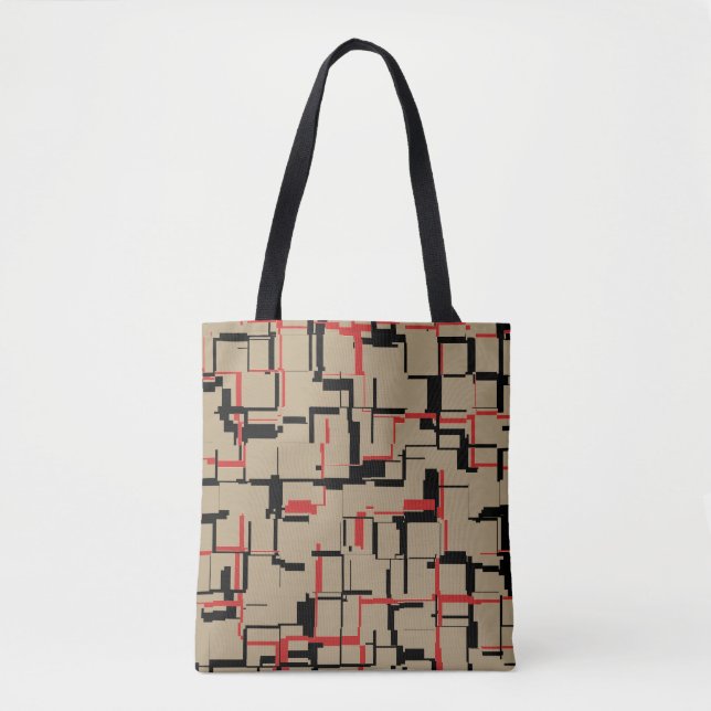 Bolso De Tela GUAY Beige Red Black (Anverso)