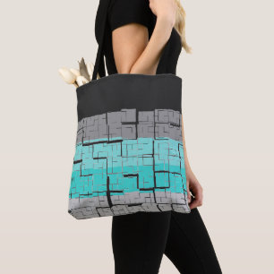 Bolso De Tela Guay Black Gray Blue
