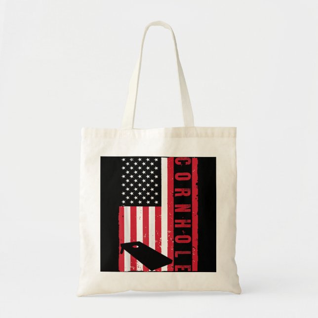 Bolso De Tela Guay Cornhole Art Hombres Hombres Hombres Hombres  (Frente)