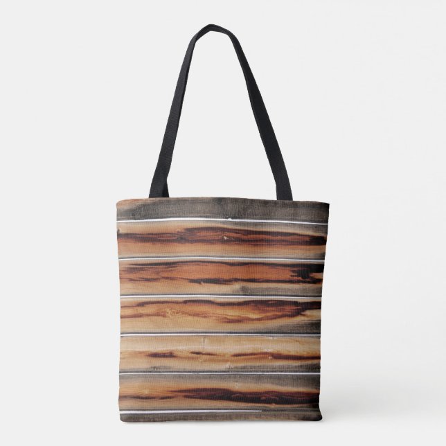 Bolso De Tela Guay de textura de madera único (Reverso)