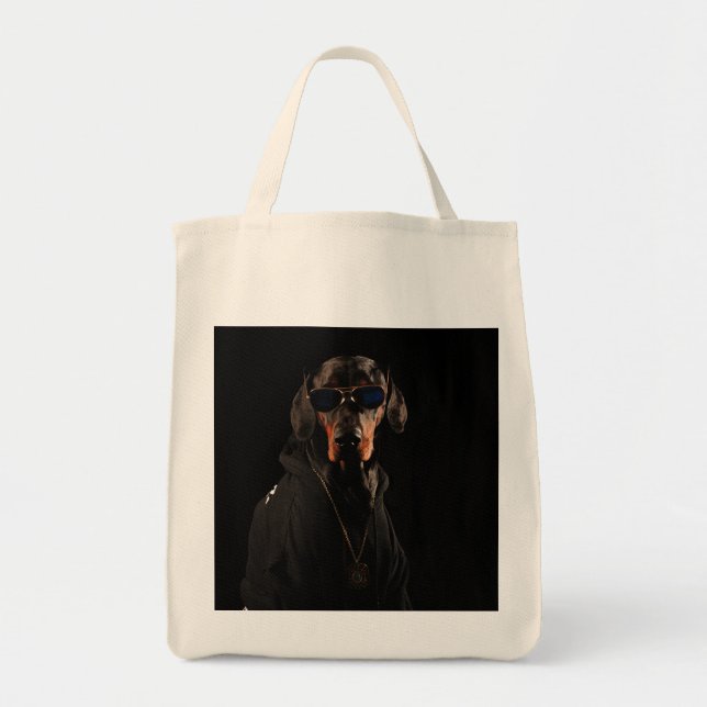 Bolso De Tela Guay Doberman (Frente)