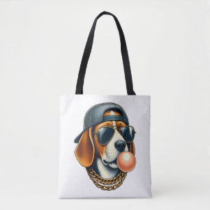 Bolso De Tela Guay Dogzz un beagle fresco con gafas de sol y una