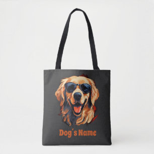 Bolso De Tela Guay Golden Retriever Con Gafas De Sol