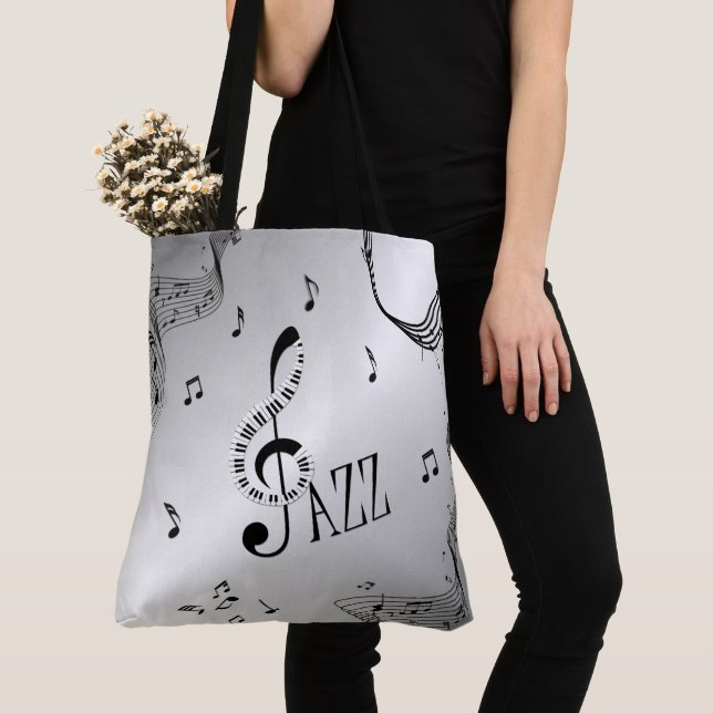 Bolso De Tela Guay Jazz Silver (Detalle)