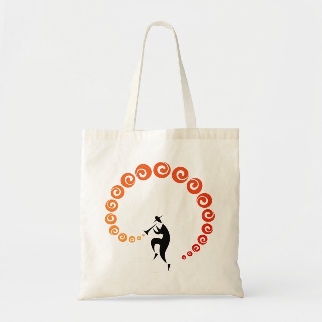 Bolso De Tela Guay Jazz Trumpet Music Naranja amarillo (Frente)
