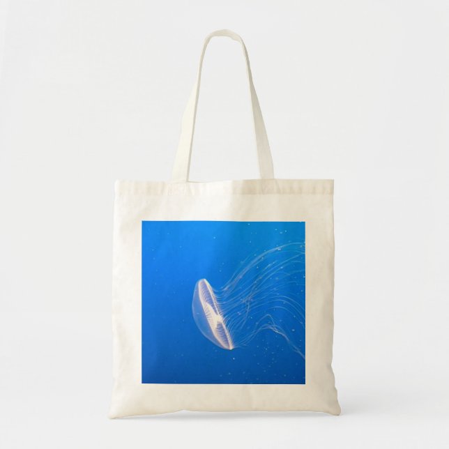 Bolso De Tela Guay Jellyfish Tentacles Agua azul brillante (Frente)