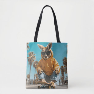Bolso De Tela Guay Kangaroo en gafas de sol en una skateboard