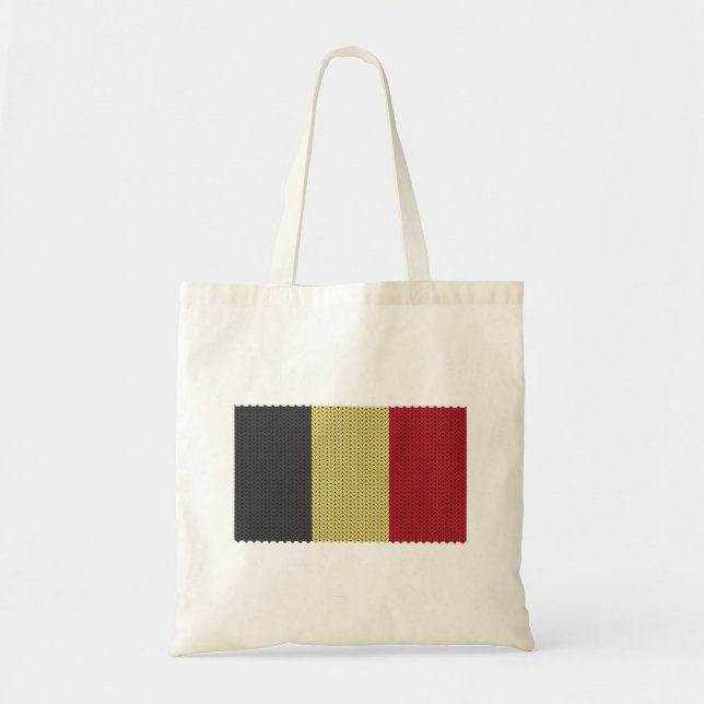 Bolso De Tela Guay Knitt Bandera Belga Tote Bag (Frente)