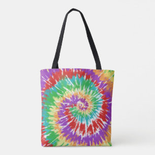 Bolso De Tela Guay Red Green Yellow Woodstock Rave Tie Dye