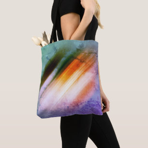 Bolso De Tela Guay Rústico Naranja Azul púrpura franjas amarilla