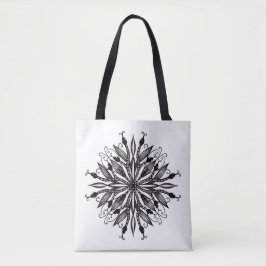 Bolso De Tela Guay Snakes Black And White Botantic Gothic
