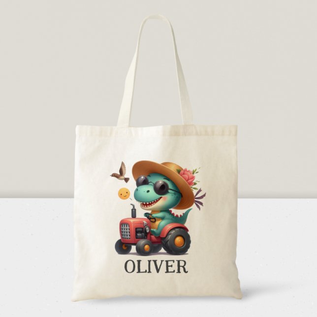 Bolso De Tela Guay Trex Dinosaur Farmer Driing Red Tractor (Subido por el creador)