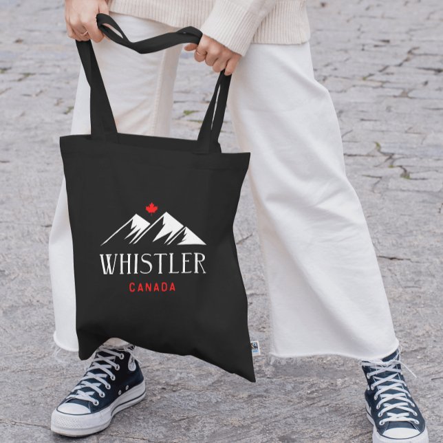 Bolso De Tela Guay Whistler Canada Monta la hoja de arce oscura (Subido por el creador)