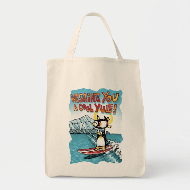 Bolso De Tela Guay Yule Tandem Surfing Hawaiian Penguins (Frente)