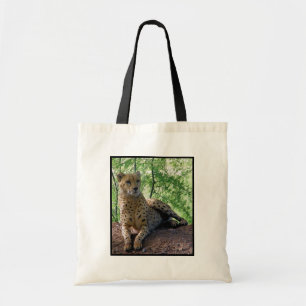 Bolso De Tela Guepardo en una roca