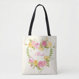 Bolso De Tela Guerra de Rosas coloridos