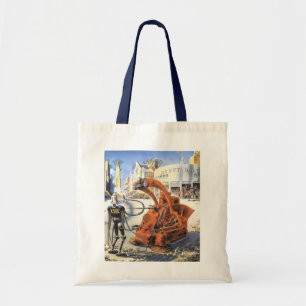 Bolso De Tela Guerras alienígenas de la ciudad futurista de la c