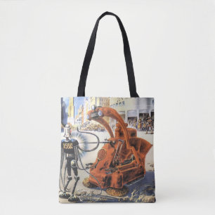 Bolso De Tela Guerras alienígenas de la ciudad futurista de la c