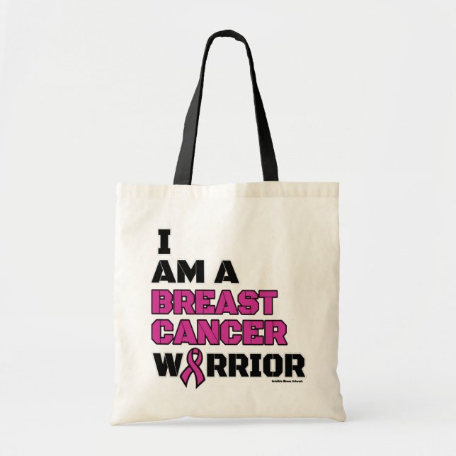 Bolso De Tela Guerrero/bloque/yo soy... Cáncer de mama (Frente)