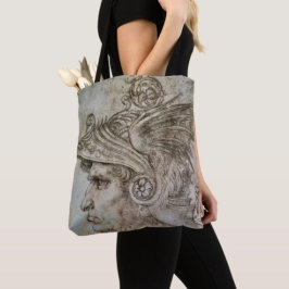 Bolso De Tela Guerrero con casco de Leonardo